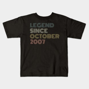 Legend Since October 2007 Kids T-Shirt